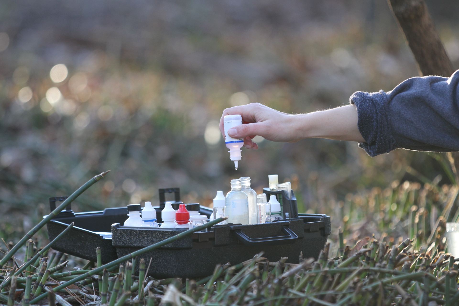 An AWW Water Chemistry Kit in the field. 